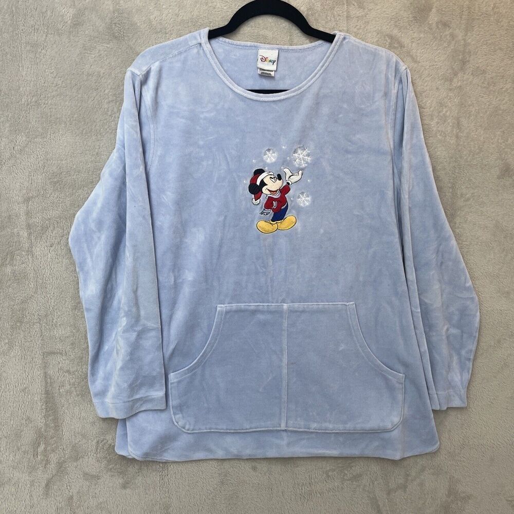 Disney | Kids Periwinkle Blue Mickey Mouse Christmas Sleep Shirt